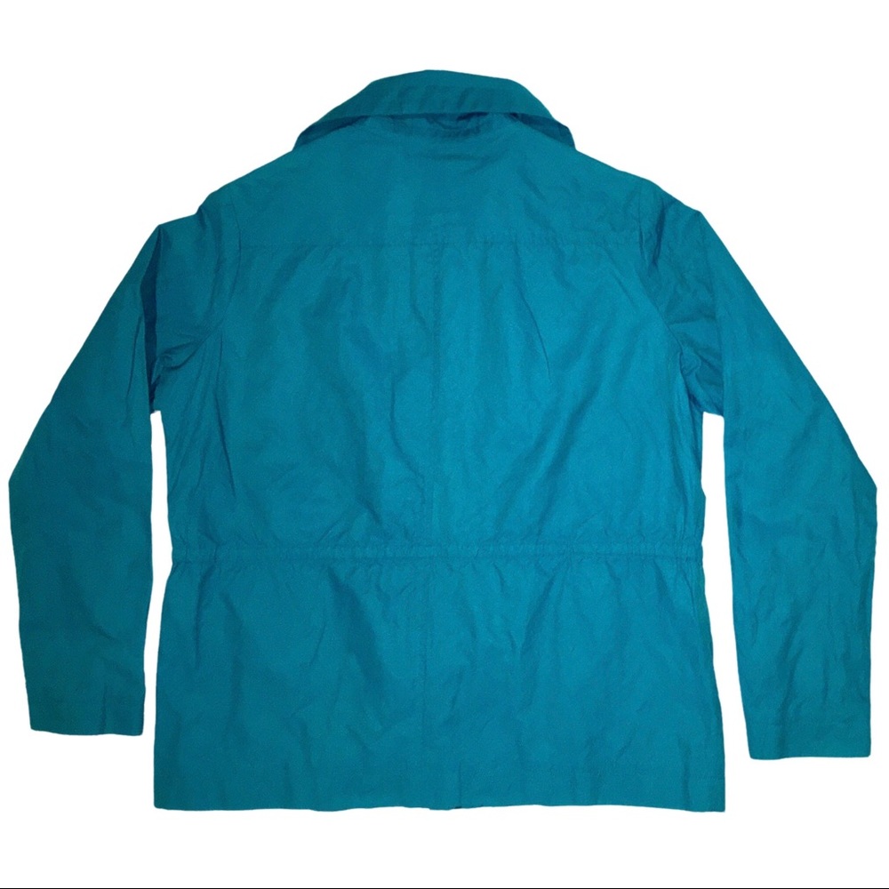 Spring Turquoise Raincoat, Teal Blue Lightweight Jacket Kenneth Cole Medium - Picture 10 of 16